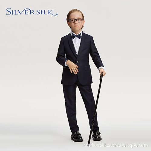 Blazer father son black wool men suit